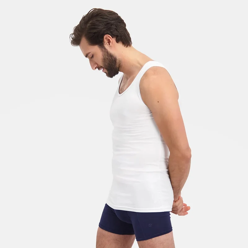 2er Pack Weißes Bambus Tank Top