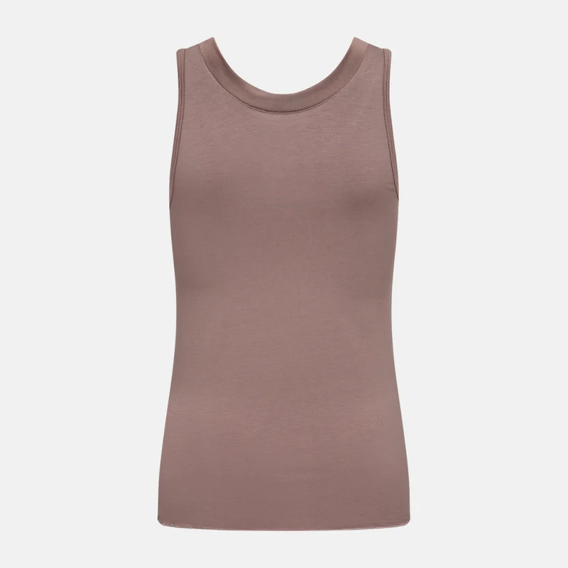 Taupefarbenes Bambus-Tanktop mit breiten Trägern