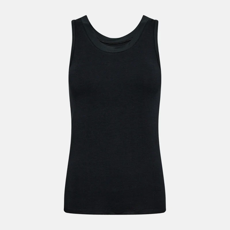 Schwarzes Bambus-Tanktop mit breiten Trägern
