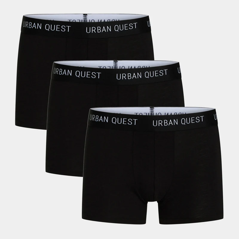 3er-Pack Schwarze Bambus-Unterhosen