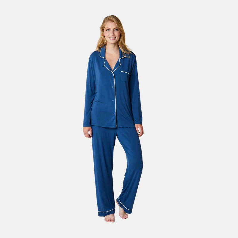 Blaue Bambus-Nachthose
