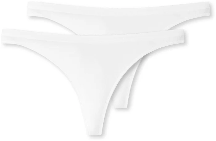 Schiesser Damen 2er Pack String weiß 174293-100