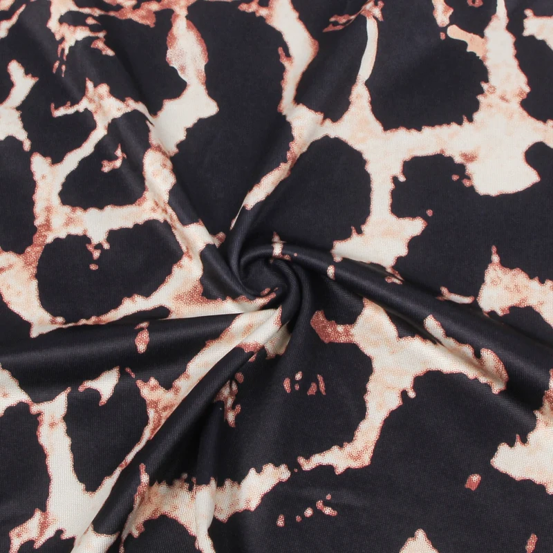 Pyjama-Set aus Leopardenmuster-Top und Shorts aus Milchseide