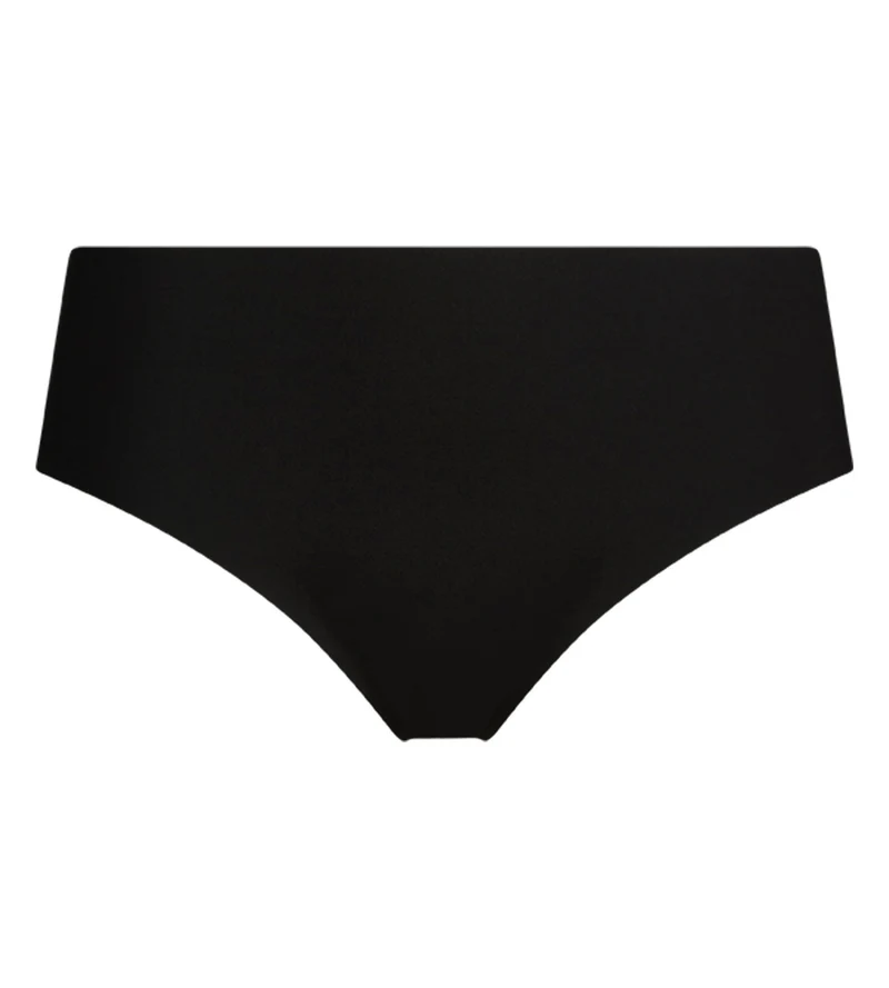 Unsichtbarer Slip mit hoher Taille für Damen aus Mikrofaser Schwarz Dim
