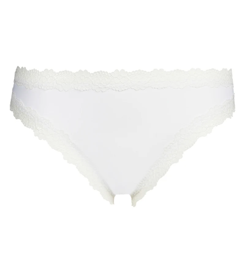 Unsichtbarer Slip für Damen aus Mikrofaser und Spitze in Weiß von Dim