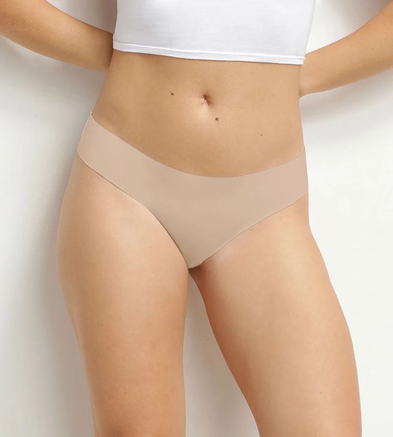 Unsichtbarer Slip für Damen aus Mikrofaser Nude Dim