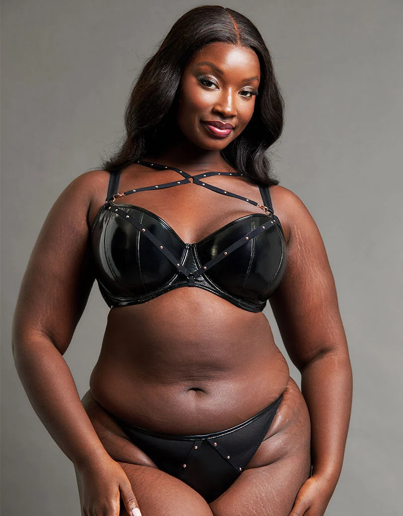 Scantilly Studded Seduction Padded Half Cup Bra Black