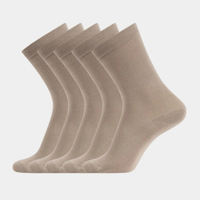 5er Pack Bambussocken Beige