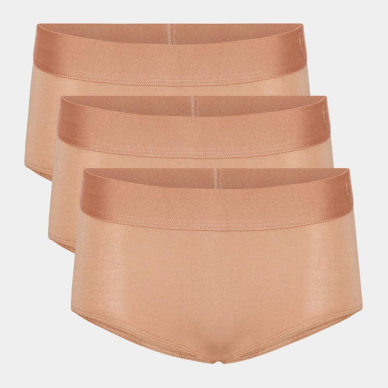 3er-Pack Tan Bambus-Hipster-Slips