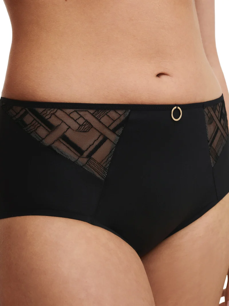 Chantelle – Graphic Support High Waisted Support Full Brief Schwarz