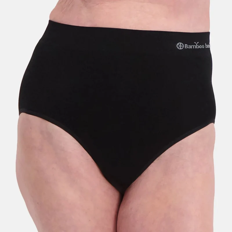 2er-Pack Bambus Maxi-Slips schwarz