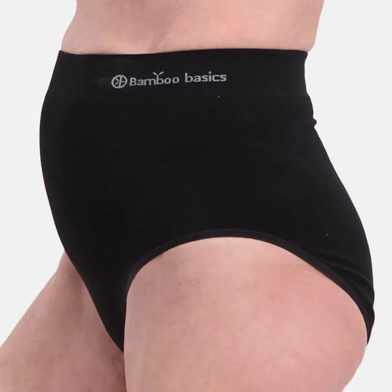 2er-Pack Bambus Maxi-Slips schwarz