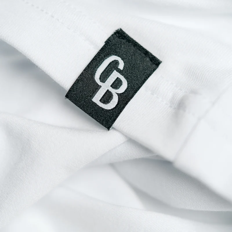 Weißes langärmeliges Bambus-T-Shirt