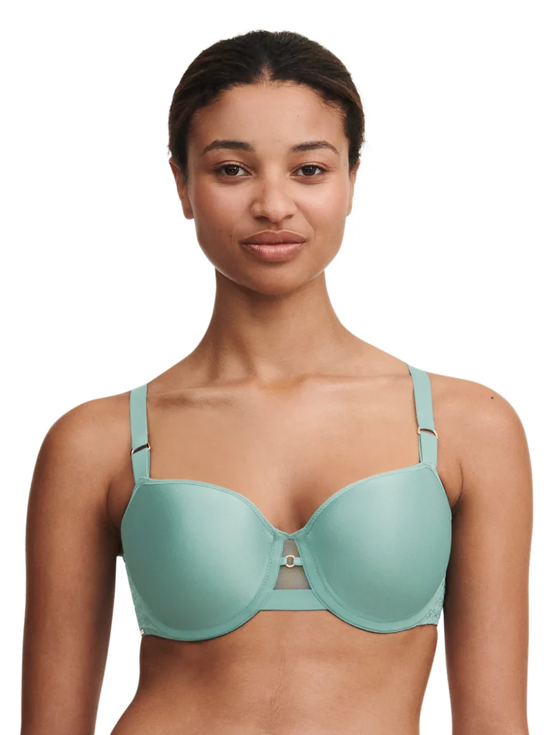 Chantelle – Halbschalen-Memory-BH mit Monogramm, Trellis Green