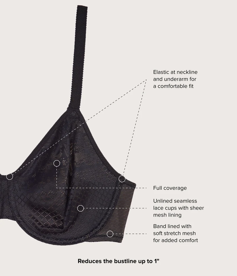 Visual Effects Minimizer Bra Black