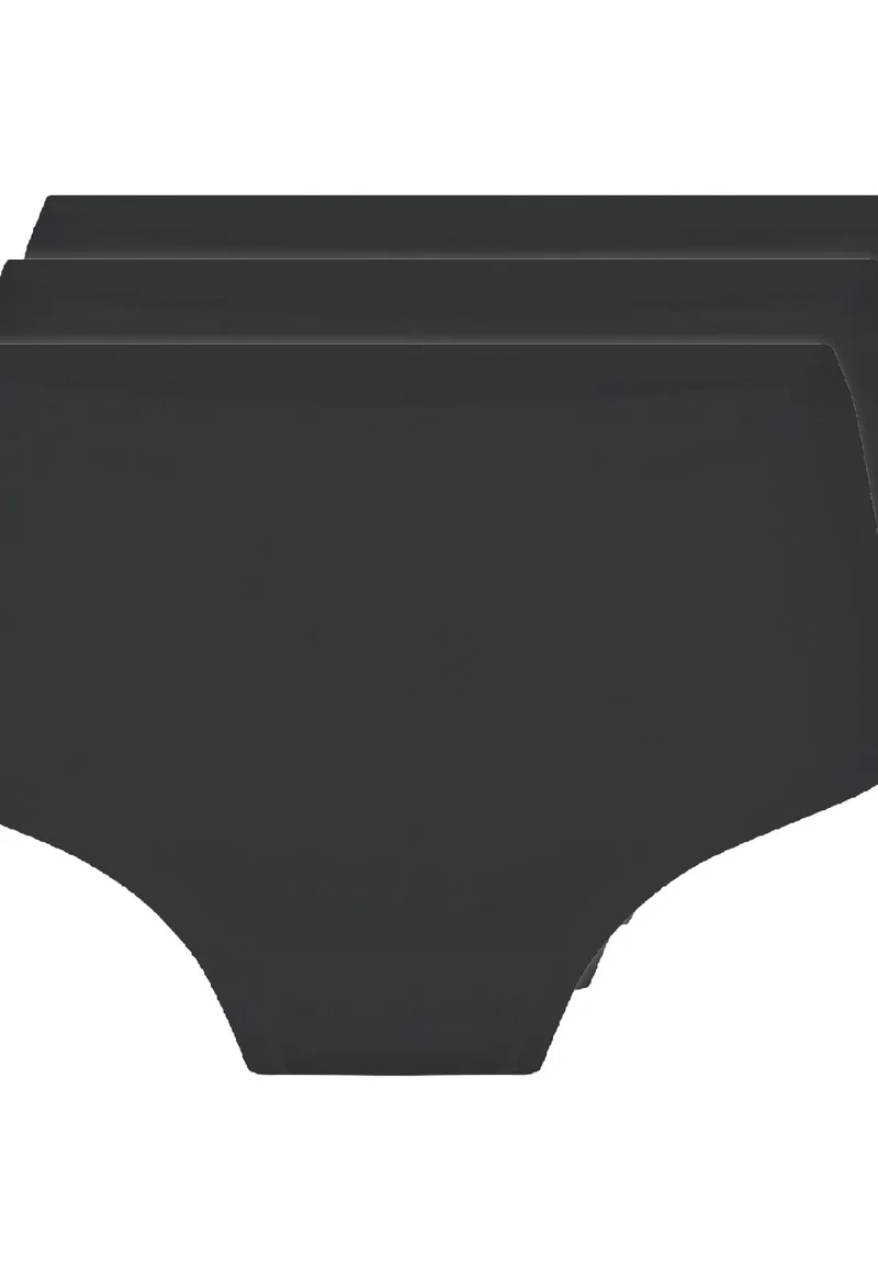 LingaDore 3607B-1 3er Pack Maxi Slip Schwarz