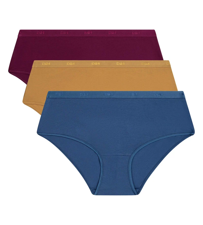 3er-Pack Damen-Boxershorts Marine Royale Les Pockets Ecodim
