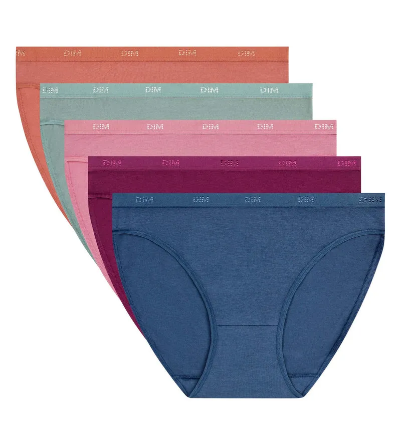 5er-Pack Damenunterhosen aus Stretch-Baumwolle in Terrakotta von Les Pockets Ecodim