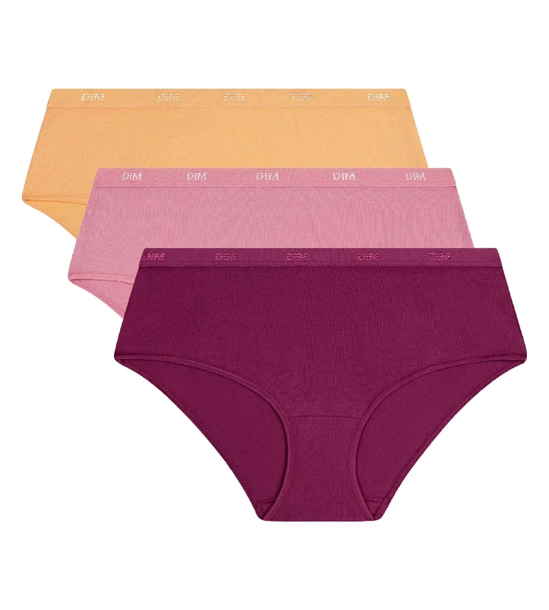 3er-Pack Damen-Boxershorts aus Stretch-Baumwolle „Fruits des bois” von Les Pockets Ecodim