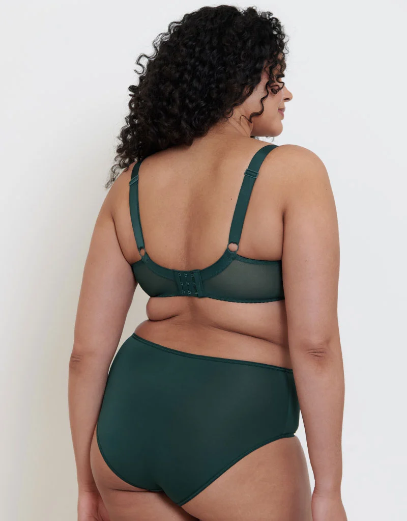 Flirtelle Swirl Balcony Bra Deep Green