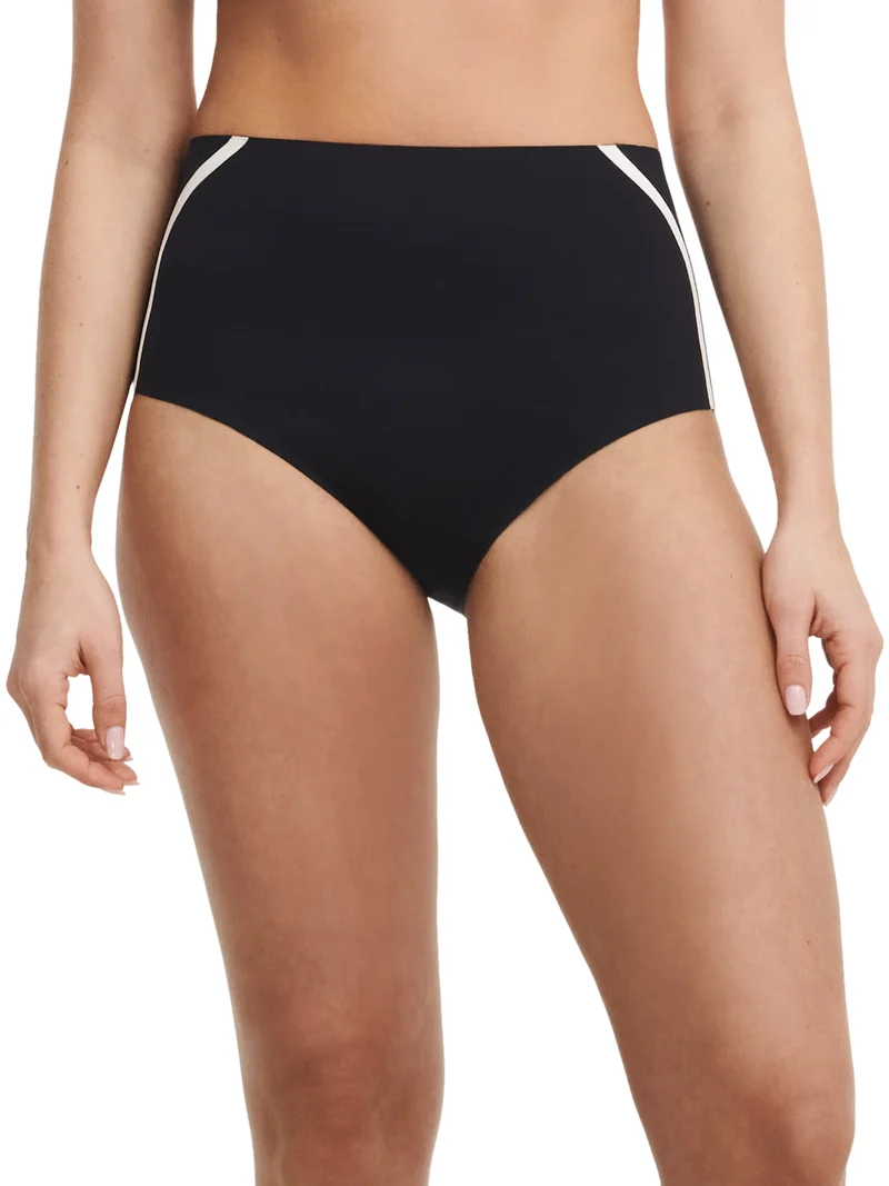 Chantelle Bademode – Authentischer Full-Bikini-Slip (Form) Schwarz / Weiß