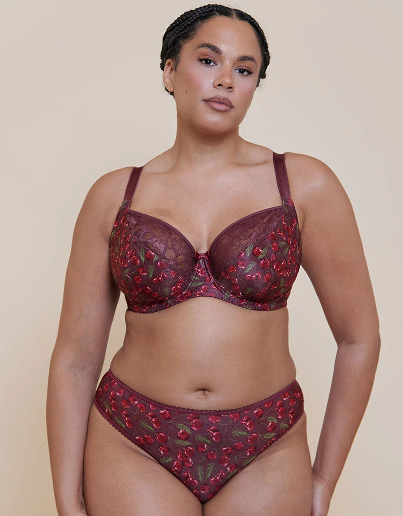 Curvy Kate Spellbound Brazilian Brief Cherry Print
