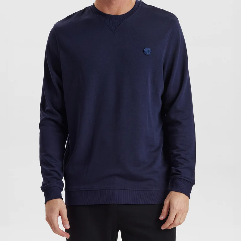 Blaues Sweatshirt aus Bambus
