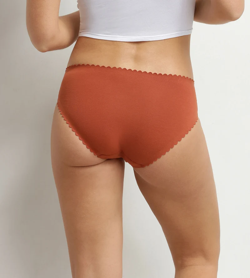 2er-Pack Damen-Slips aus Stretch-Baumwolle Weiß Braun Body Touch