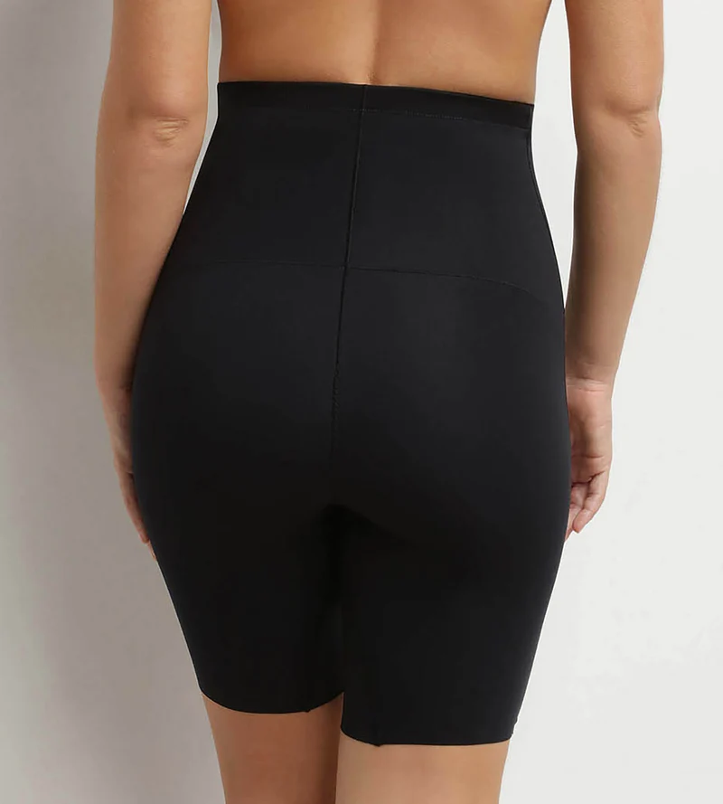 Lange formende Shorts für Damen aus Mikrofaser Schwarz Dim Silhouette Contour
