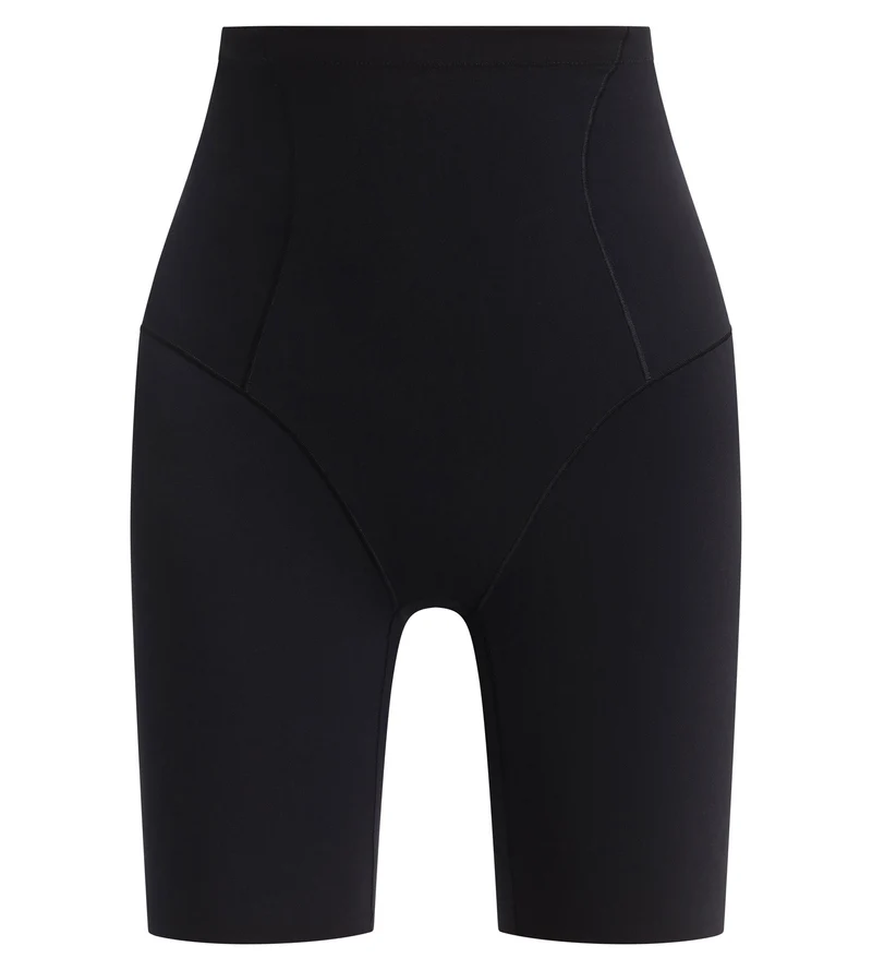 Lange formende Shorts für Damen aus Mikrofaser Schwarz Dim Silhouette Contour