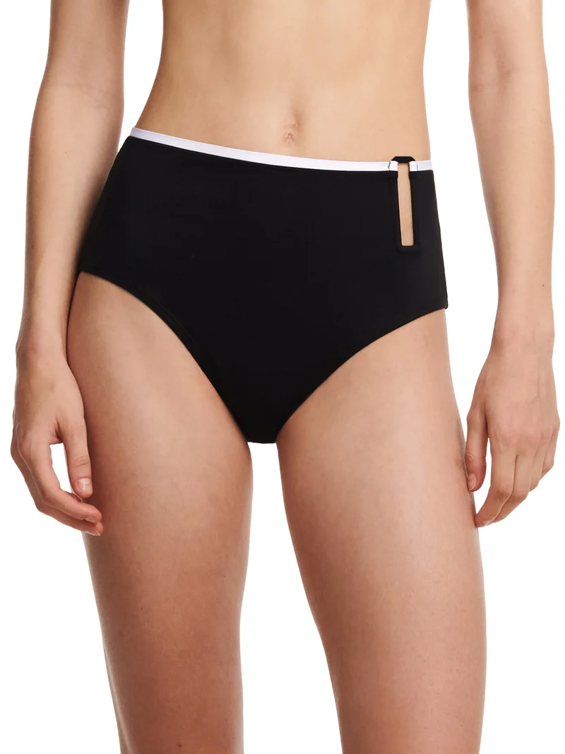 Chantelle Bademode – Authentic Full Bikini Brief Schwarz / Weiß