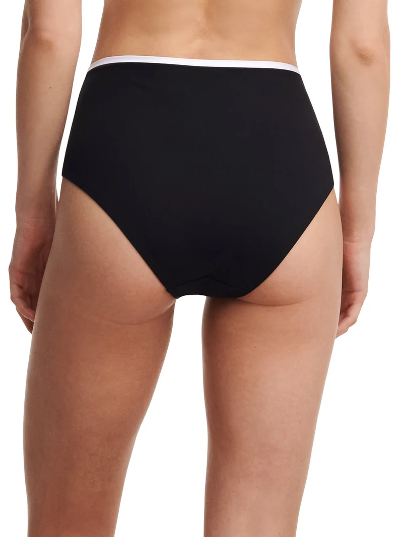 Chantelle Bademode – Authentic Full Bikini Brief Schwarz / Weiß