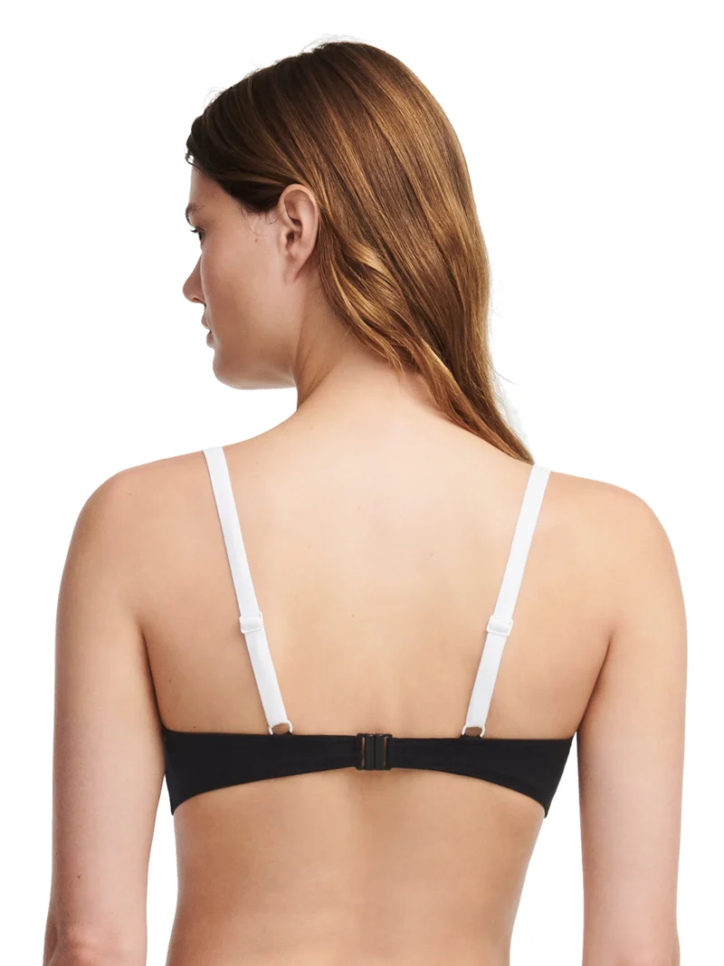 Chantelle Bademode – Authentischer Memory-Bikini mit halbem Körbchen, Schwarz/Weiß