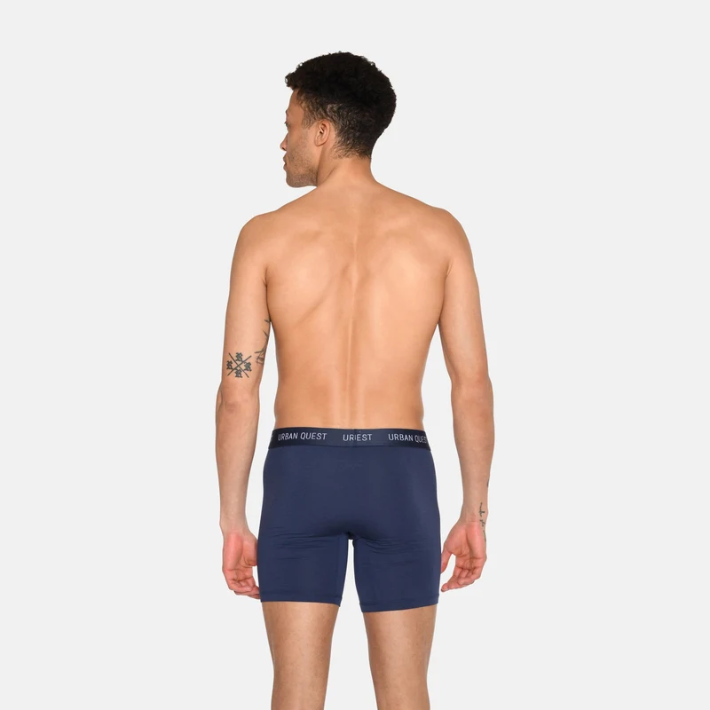 3er Pack blaue Bambus Unterhosen mit langen Beinen