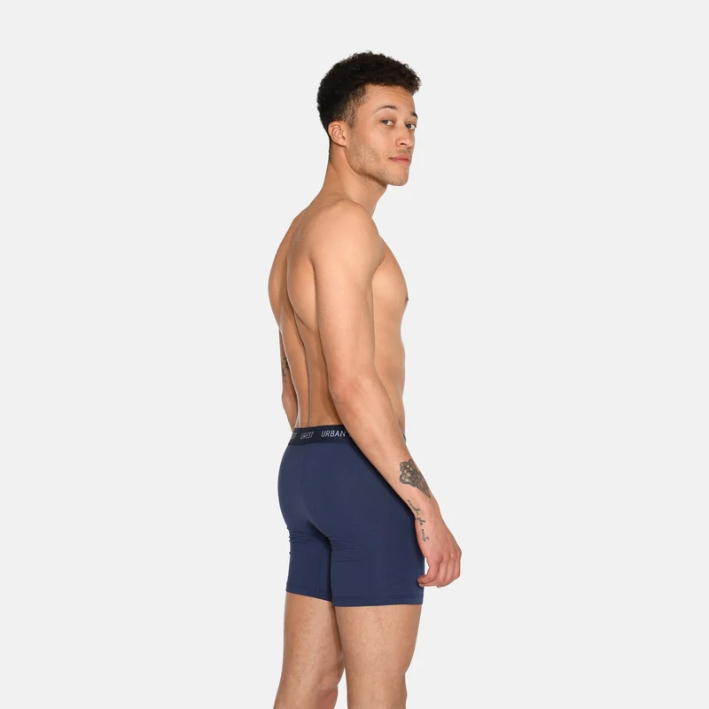 3er Pack blaue Bambus Unterhosen mit langen Beinen