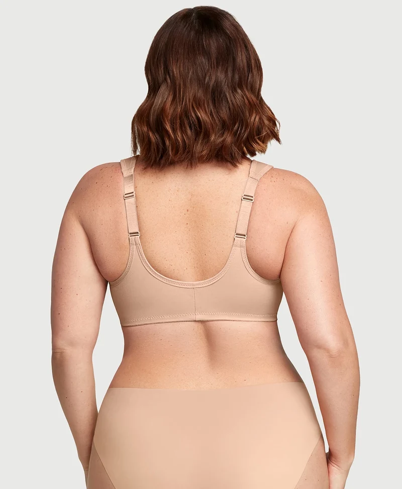 Front-Closure WonderWire Bra Cafe Print