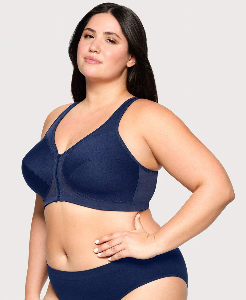 MagicLift Front-Closure Posture Back Bra Blue