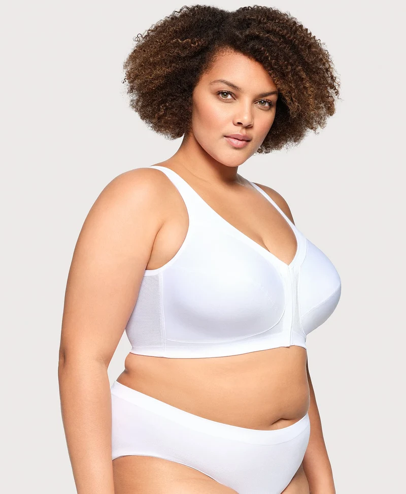 MagicLift Front-Closure Posture Back Bra White
