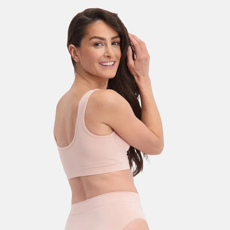 2er-Pack Rosa Bambus-BHs ohne Bügel