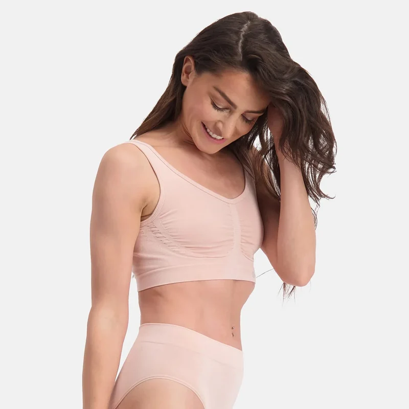 2er-Pack Rosa Bambus-BHs ohne Bügel