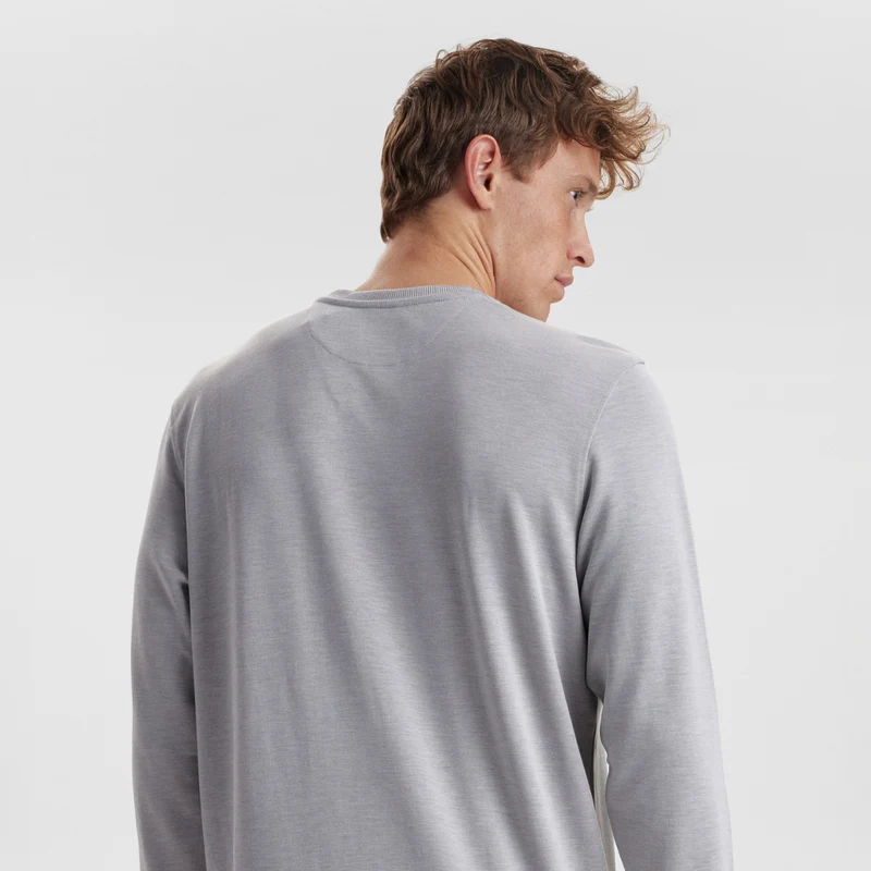 Hellgraues Sweatshirt aus Bambus