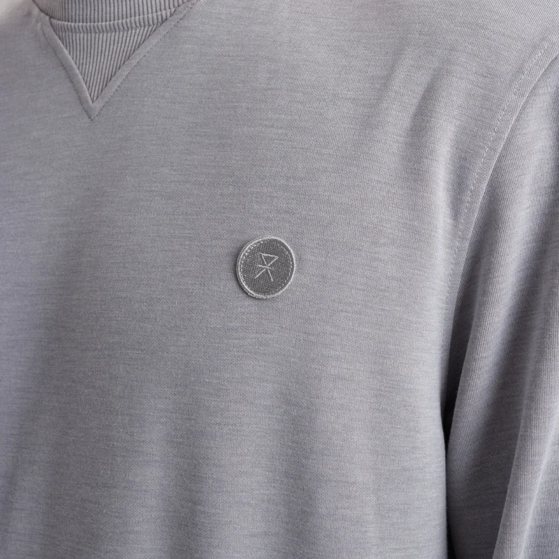 Hellgraues Sweatshirt aus Bambus