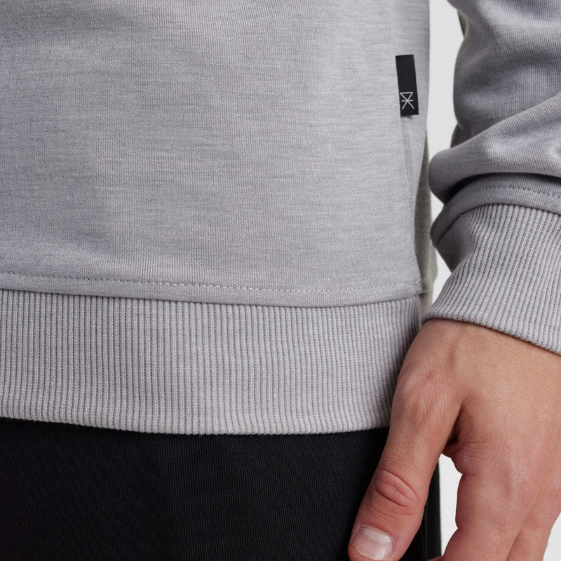Hellgraues Sweatshirt aus Bambus