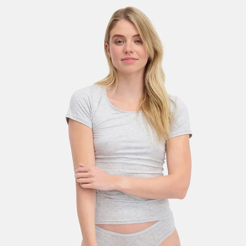 2er-Pack Graues Bambus-T-Shirt