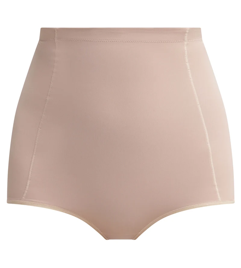 Hoch geschnittener Miederhose für Damen aus nudefarbener Mikrofaser Dim Silhouette Contour