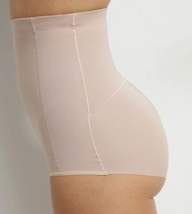 Hoch geschnittener Miederhose für Damen aus nudefarbener Mikrofaser Dim Silhouette Contour