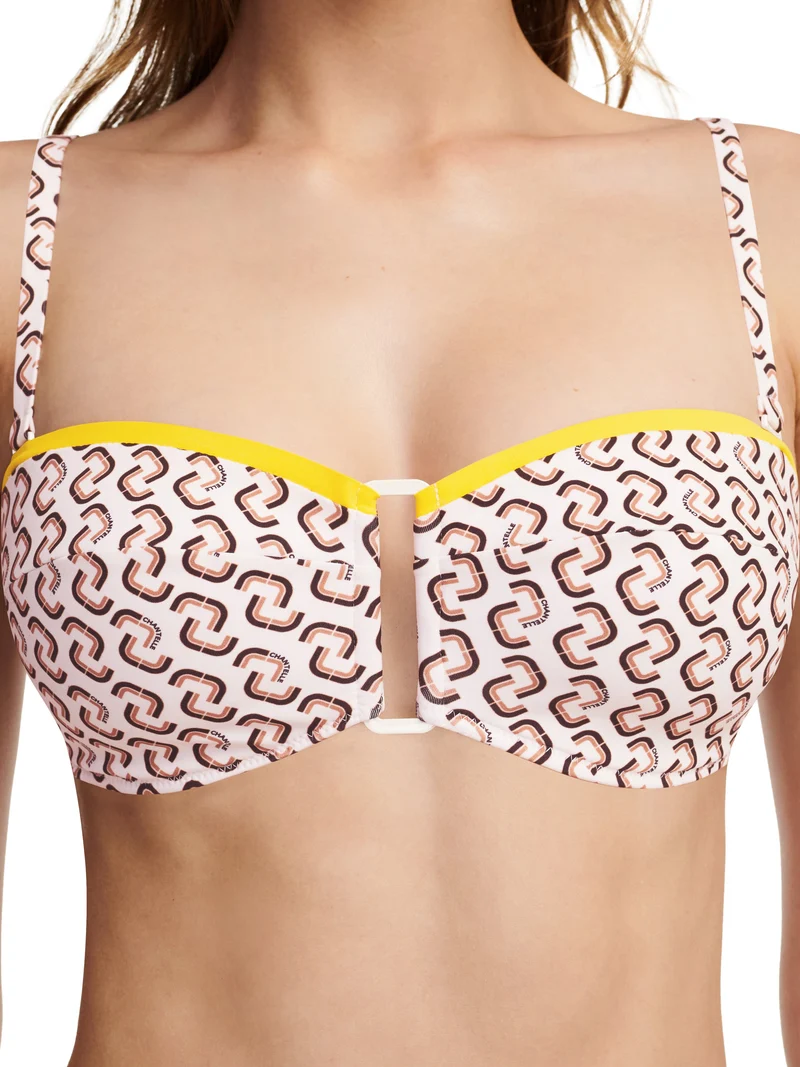 Chantelle Bademode – Authentisches kabelloses Bandeau-Spacer-Bikini-Monogramm