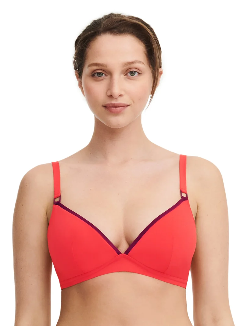 Chantelle Bademode – Authentischer Wirefree Triangle Spacer Bikini Rouge / Orange