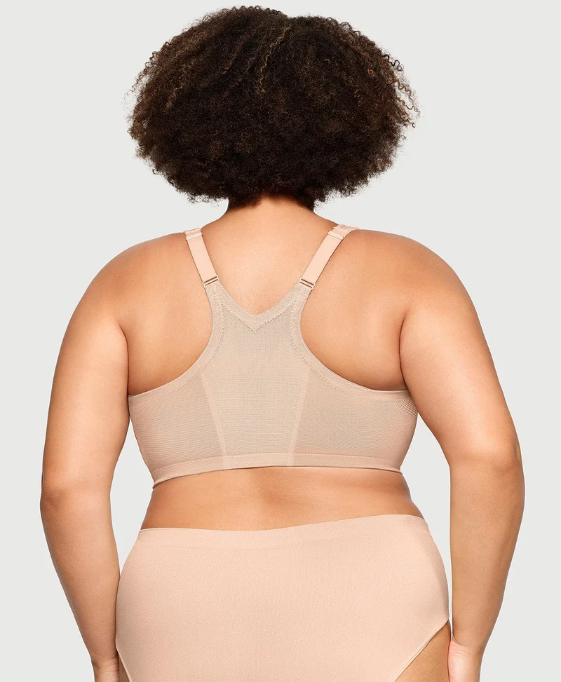 MagicLift Front-Closure Racerback Bra Cafe