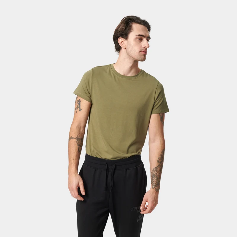 Olivgrünes Bambus-T-Shirt